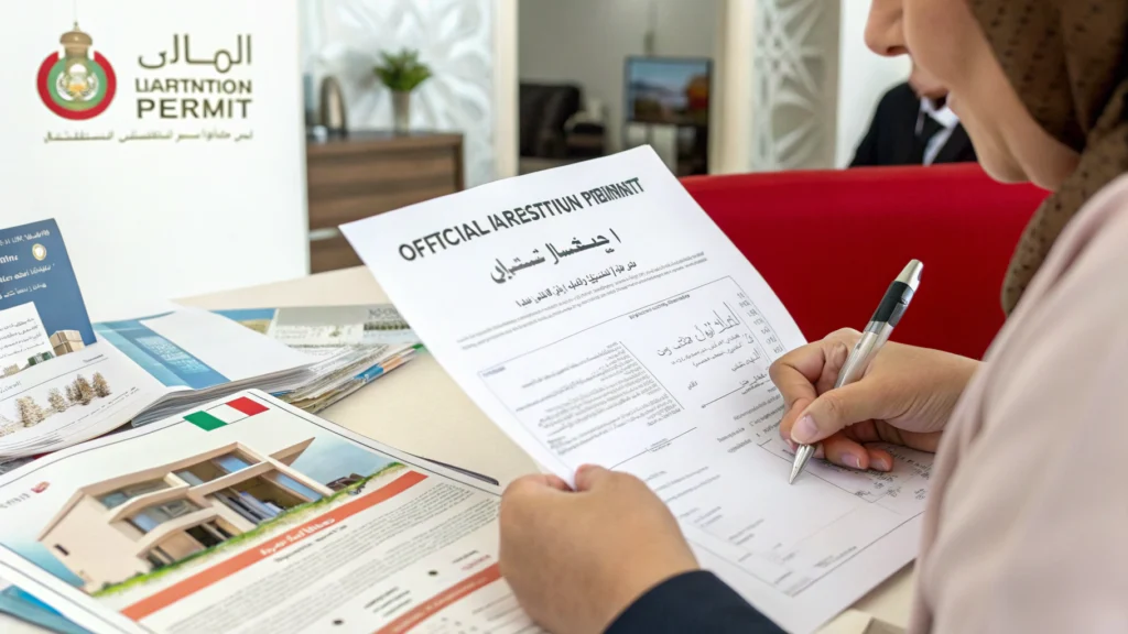 Formulaire de Permis d’Habiter au Maroc avec documents d’accompagnement.