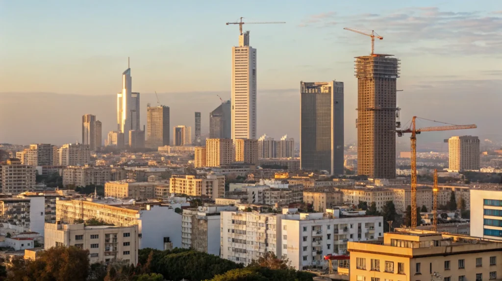 Skyline of Casablanca showing Morocco’s booming real estate market.