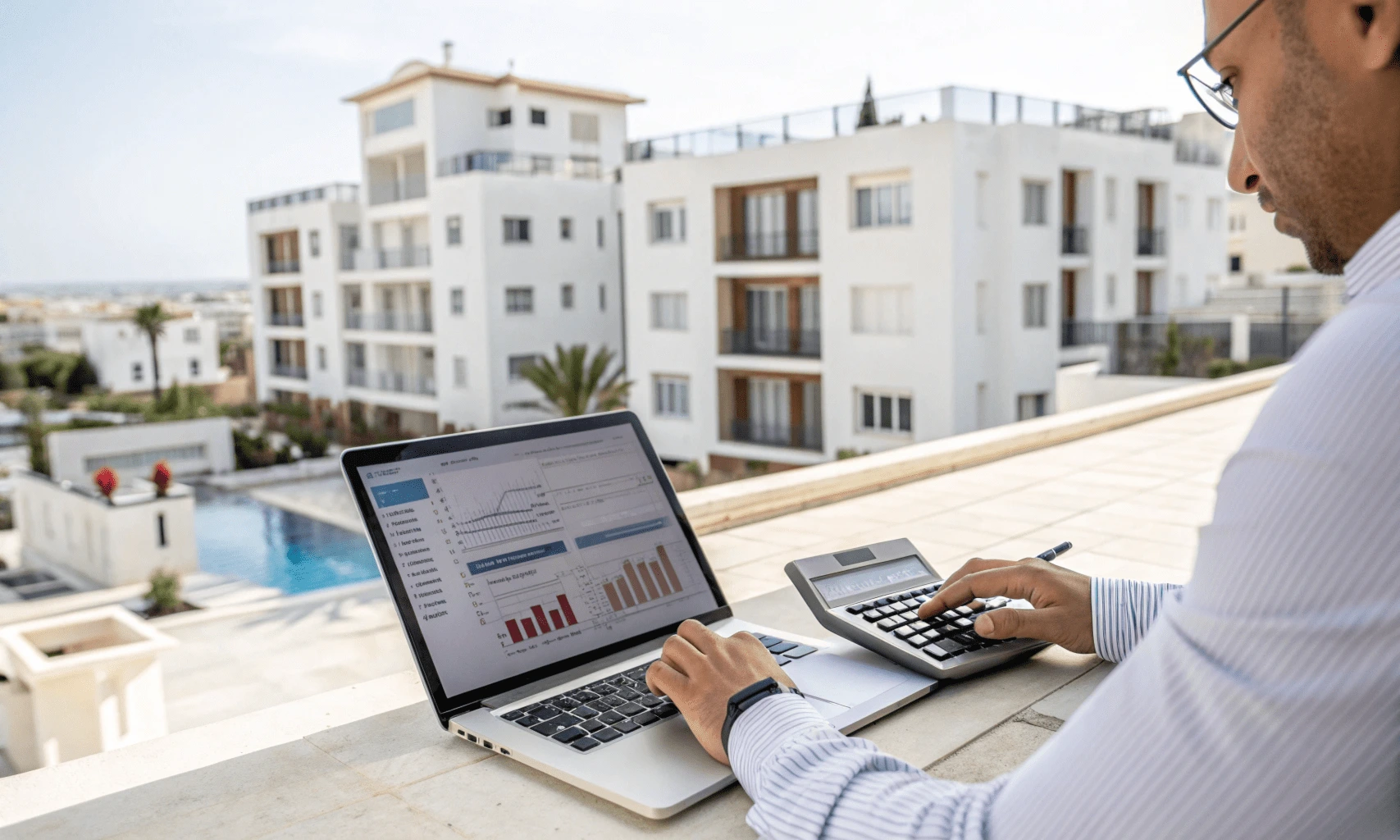 Investisseur calculant la rentabilité locative au Maroc